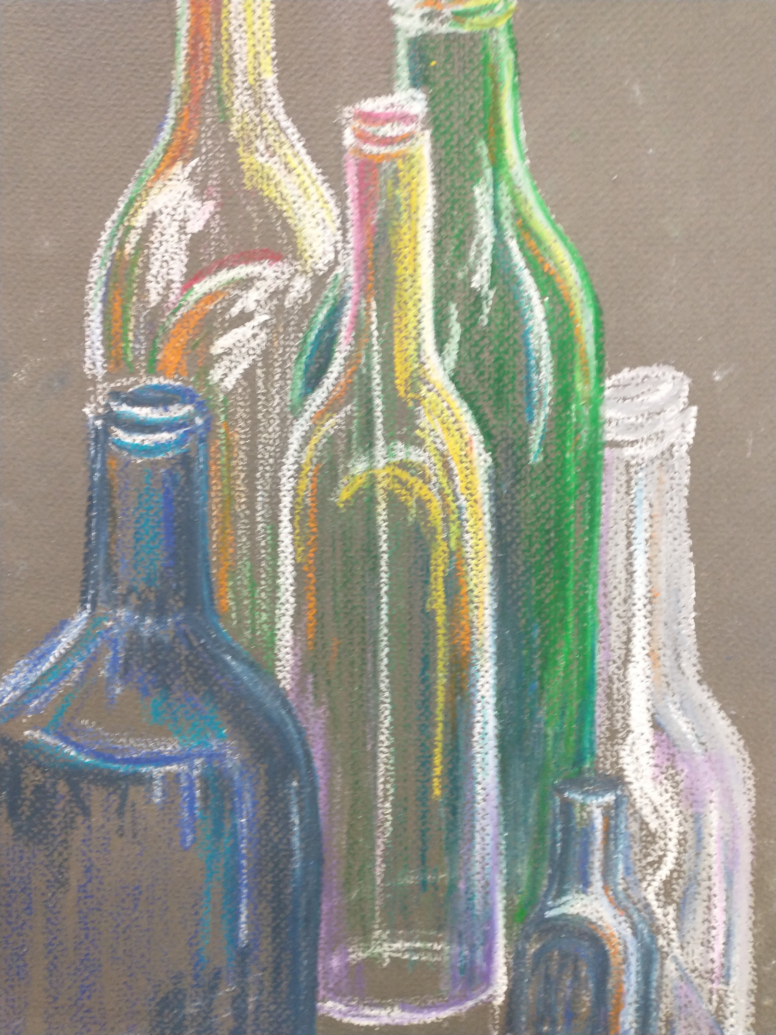 Chalk Pastel Bottle Still Life with Nancy Nelson Brotz January