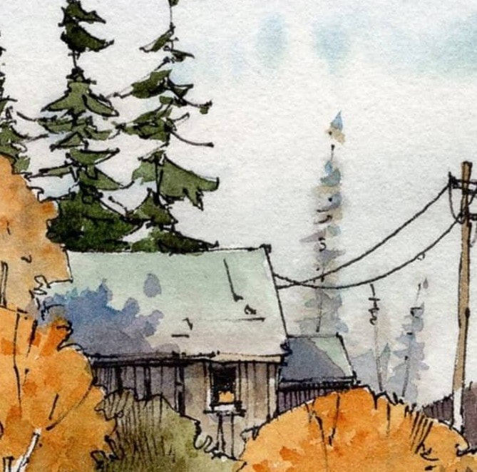 Watercolor with Ink -Painting with Definition with Jeni Lange September  22nd 2-4pm